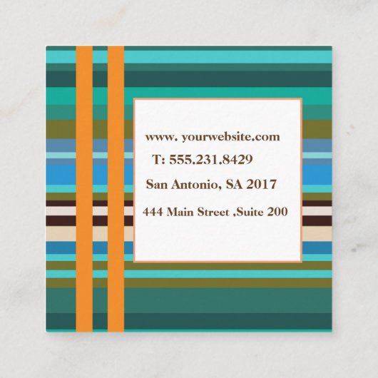 スクウェアエレガント名刺 スクエア名刺 (裏面)