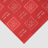 スクウェアカスタムビジネスロゴバレンタインデー赤 薄葉紙 (詳細)