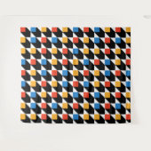 スクウェアカラフルタペストリー – ホワイト タペストリー (正面(横))