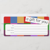 スクウェアカラフルビジネスロゴギフト証明書 (正面)