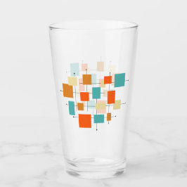 スクウェアカラフルミッドセンチュリーレトロスクウェア タンブラーグラス