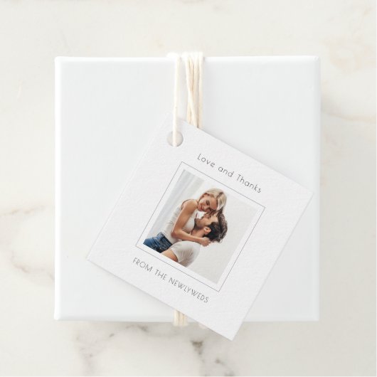 スクウェアコンテンポラリーフォト結婚の感謝 フェイバータグ (インサイチュ)