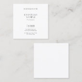 スクウェアシンプルクラスモダンプロフェッショナルトレンディー スクエア名刺 (正面/裏面)