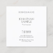 スクウェアシンプルクラスモダンプロフェッショナルトレンディー スクエア名刺 (正面)