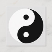 スクウェアシンプル陰陽ロゴ名刺テンプレート スクエア名刺 (正面)