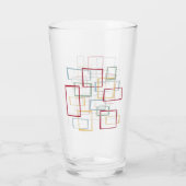 スクウェアファンキーミッドセンチュリーレッドブルーグリーンイエロー タンブラーグラス (裏面)