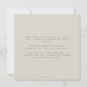 スクウェアミニマルベージュフレームトリプルフォト卒業 案内状 (裏面)