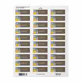 スクウェアモダンスケッチONE男の子フォトバースデーパーティー ラベル (フルシート)