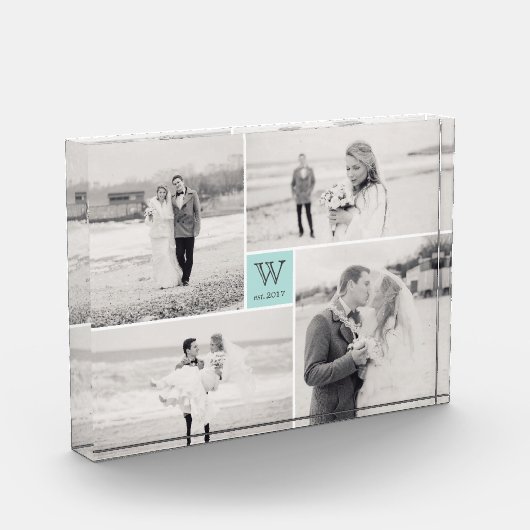 スクウェアモダンズ結婚モノグラム丁合い写真ブロック フォトブロック (左)