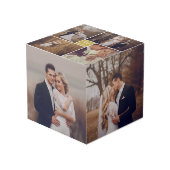 スクウェアモダンズ結婚モノグラム8フォトコラージュ フォトキューブ (正面アングル)
