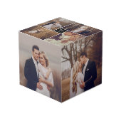 スクウェアモダンズ結婚モノグラム8フォトコラージュ フォトキューブ (正面アングル)