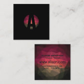 スクウェアモダンダークカラートレンディーデザイン事業 スクエア名刺 (正面/裏面)