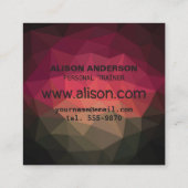 スクウェアモダンダークカラートレンディーデザイン事業 スクエア名刺 (裏面)