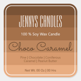 スクウェアモダンパステルレインボーグラデーションブラウン スクエアシール