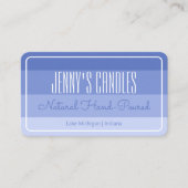 スクウェアモダンパステルレインボーグラデーションブルー 名刺 (正面)