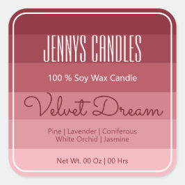 スクウェアモダンパ縁どステルレインボーグラデーションブルゴーニュ スクエアシール