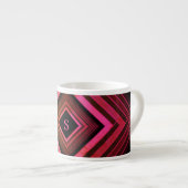 スクウェアモダンピ素朴ックジオメトリックモノグラム エスプレッソカップ (正面右)