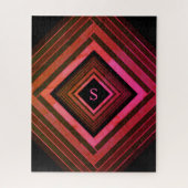 スクウェアモダンピ素朴ックジオメトリックモノグラム ジグソーパズル (縦)