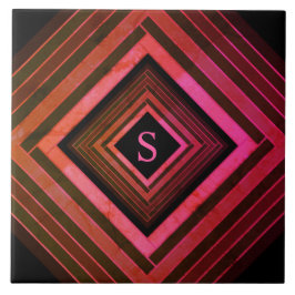 スクウェアモダンピ素朴ックジオメトリックモノグラム タイル