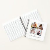 スクウェアモダンファミリー複数写真コラージュ ノートブック (内部)