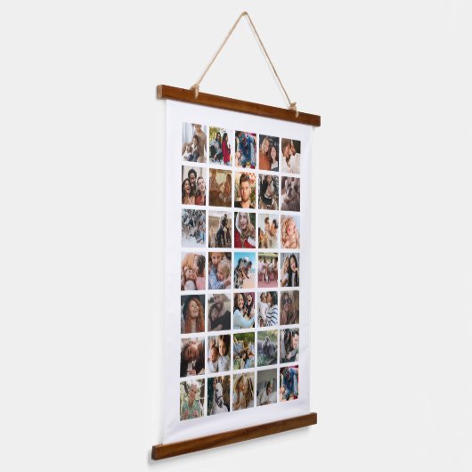 スクウェアモダンフォトコラージュぶら下がったのタペストリー 吊り下げ型タペストリー (傾斜あり)