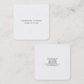 スクウェアモダンミニマルトレンディーブラック&ホワイト スクエア名刺 (正面/裏面)