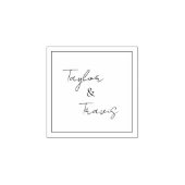 スクウェアモダンモノグラムカスタムウェディングスタンプ ラバースタンプ (インプリント)