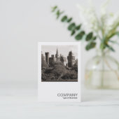 スクウェア写真0347 – カーディフ城II – セピア 名刺 (スタンド正面)