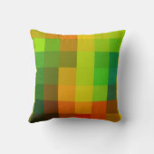 スクウェア抽象芸術アート |レトロ幾何学模様4 クッション (裏面)