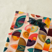 スクウェア抽象芸術レトロトレンディーコレクション ビーチタオル (インサイチュ)