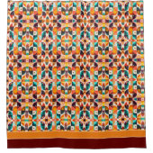 スクウェア抽象芸術レトロ人気があるコレクション シャワーカーテン (正面)