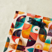 スクウェア抽象芸術レトロ人気があるコレクション ビーチタオル (インサイチュ)