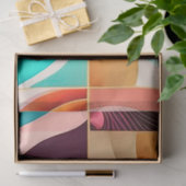 スクウェア抽象芸術レトロ人気があるコレクション 薄葉紙 (ギフト)