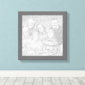 スクウェア炭の縁ど写真 キャンバスプリント (インサイチュ (ウッドフロア))