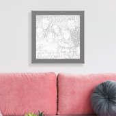 スクウェア炭の縁ど写真 キャンバスプリント (インサイチュ (リビング))