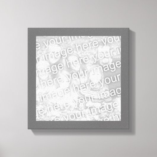 スクウェア炭の縁ど写真 キャンバスプリント (正面)
