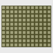 スクウェア – カーキオンダークオリーブ ラッピングペーパー (フラット)