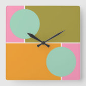 スクウェア・サークル – 喜びの時計! スクエア壁時計 (正面)