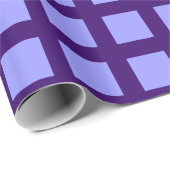 スクウェア – パステルブルーオン深いパープル ラッピングペーパー (ロールコーナー)