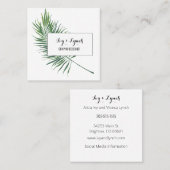 スクウェア・ビジネス・カード・トロピカル・リーフ スクエア名刺 (正面/裏面)