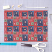 スクウェア・フォト卒業クラスの赤 薄葉紙 (クラフト)