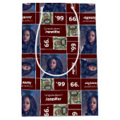 スクウェア・フォト卒業クラス年マルーン ミディアムペーパーバッグ (正面)