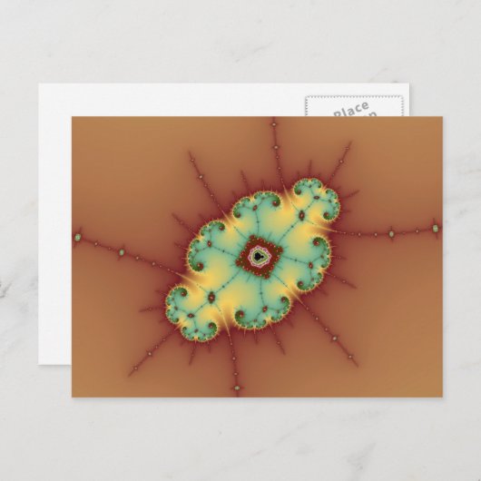 スクウェア・ブレイン - フラクタル・ポストカード ポストカード (正面/裏面)