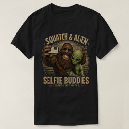 スクウォッチとエイリアンのセルフィーバディ Tシャツ