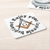 スクエアとコンパスコースター スクエアペーパーコースター (アングル)