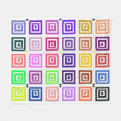 スクエアらせん状フリースブランケット フリースブランケット (正面(横))