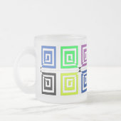 スクエアらせん状マグ フロストグラスマグカップ (左)