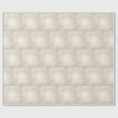 スクエアアイボリー刺繍デザイン ラッピングペーパー (フラット)