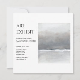スクエアアート展招待状テンプレート 招待状