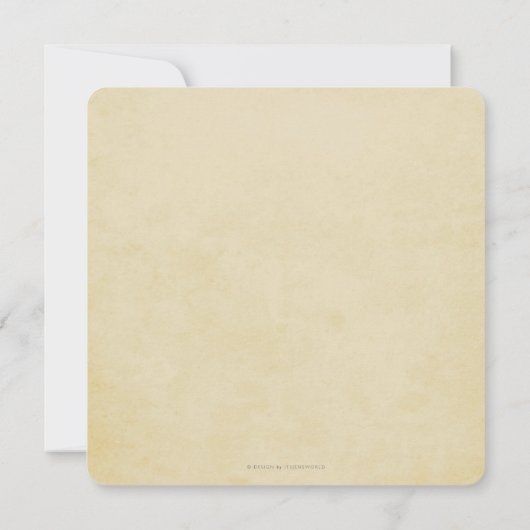 スクエアイエロー+ホワイトフローラリースイースターブランチ 招待状 (裏面)